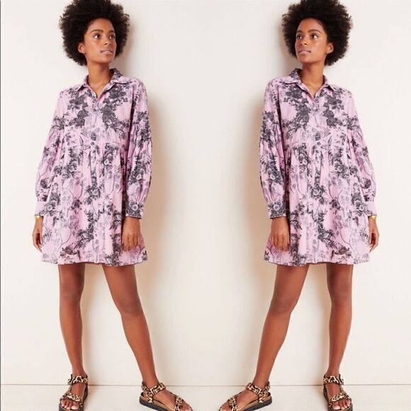 Anthropologie Dresses & Skirts - Anthropologie Lavinia Embroidered Shirtdress Size 4